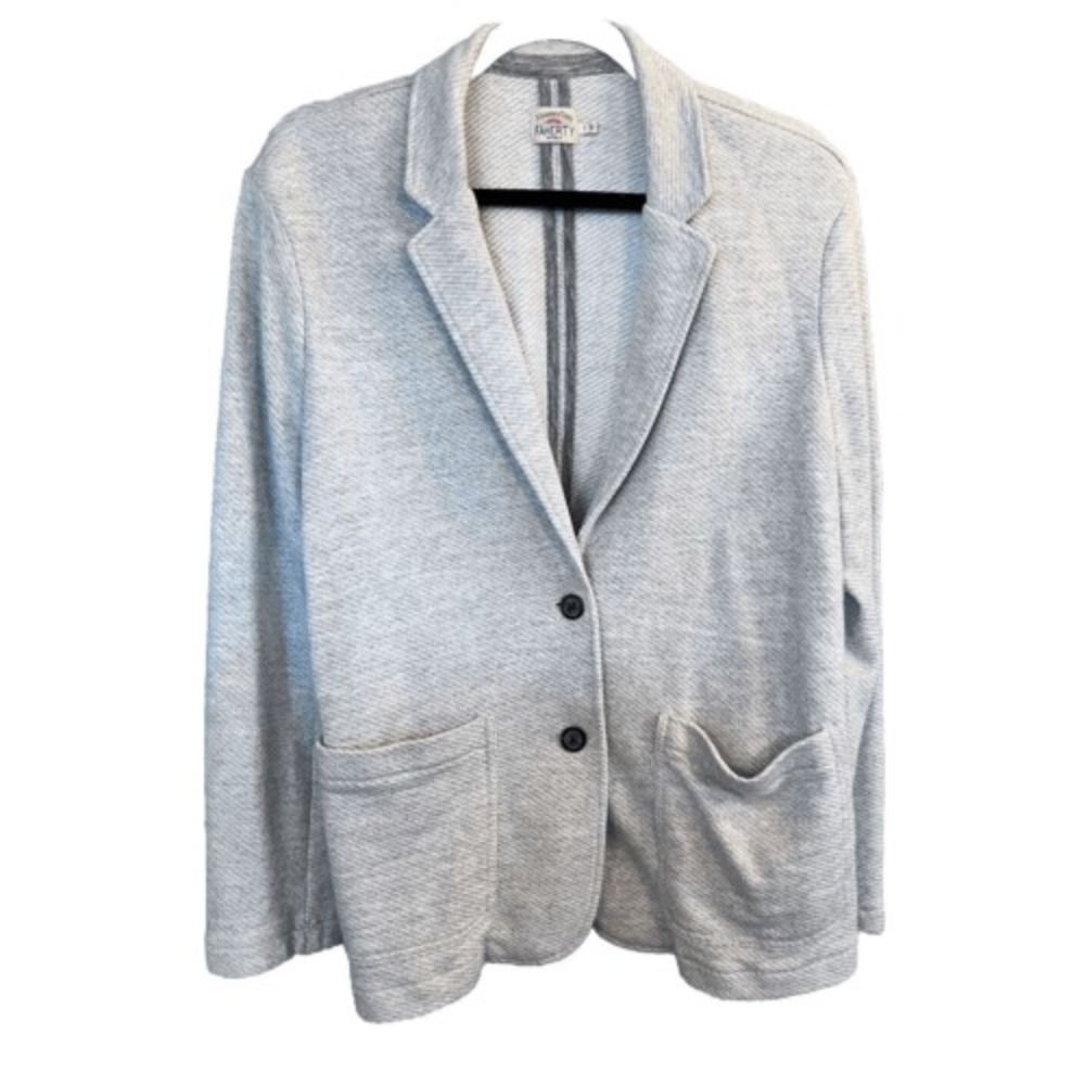 Faherty Inlet Gray Knit Blazer
